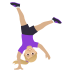 🤸🏼‍♀️ woman cartwheeling: medium-light skin tone display on JoyPixels